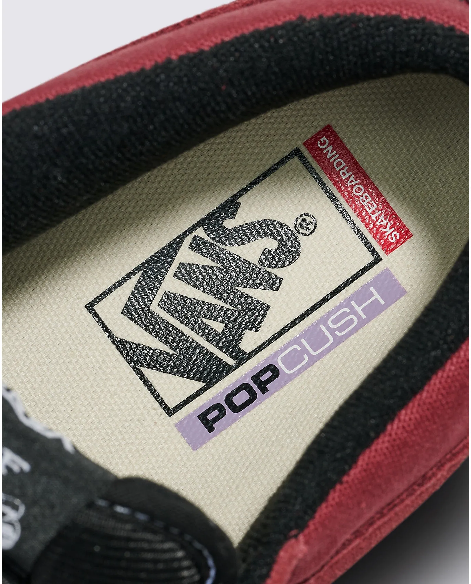 Vans Skate Half Cab Skateboard Shoe - Burgundy/White