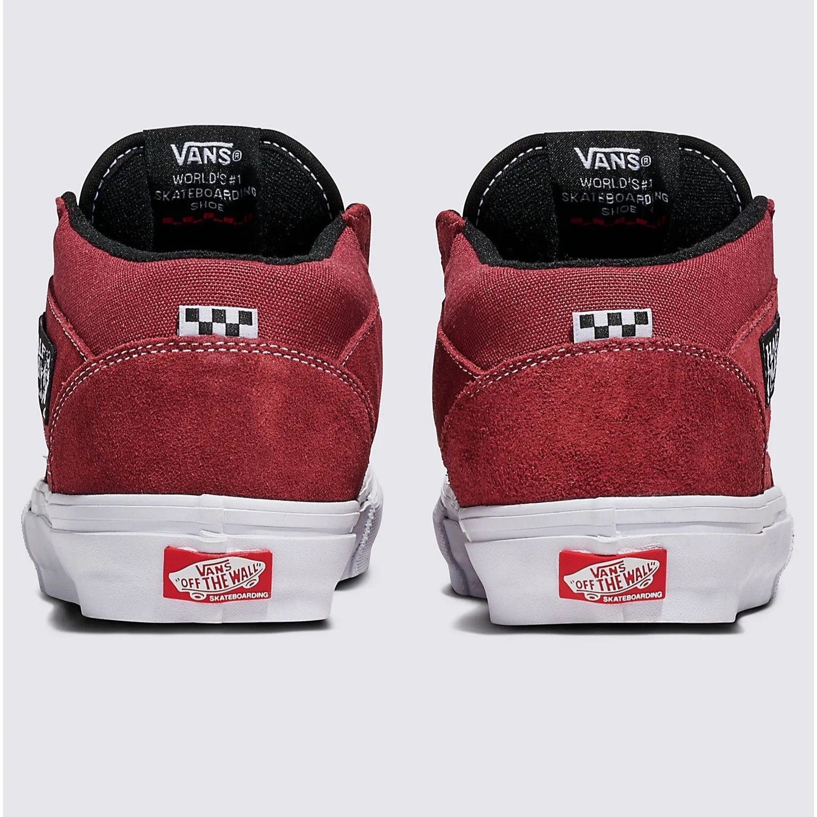 Vans Skate Half Cab Skateboard Shoe - Burgundy/White