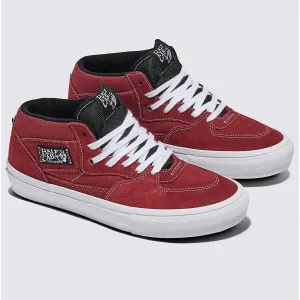 Vans Skate Half Cab Skateboard Shoe - Burgundy/White