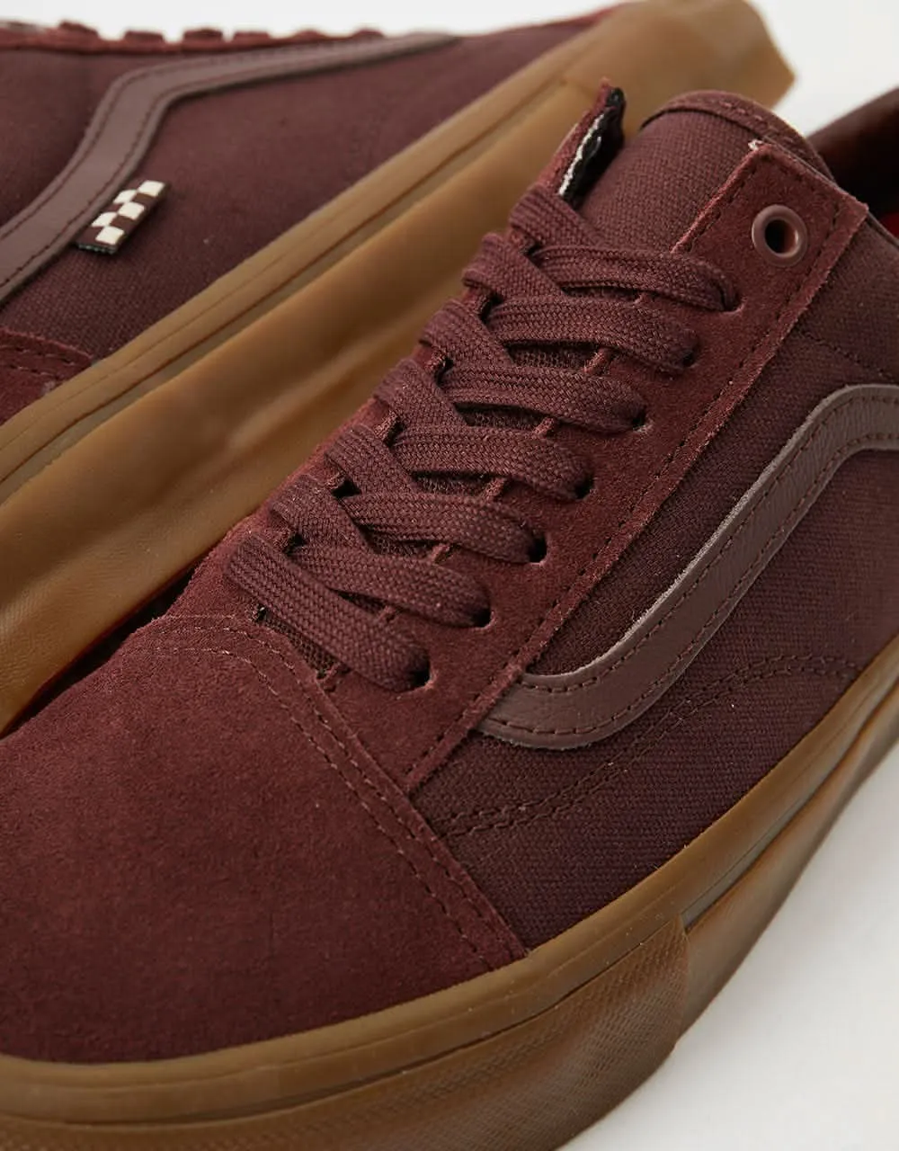 Vans Skate Old Skool Skate Shoes -  Dark Red/Gum