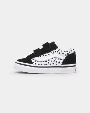 Vans Toddler Old Skool V Dalmation Black