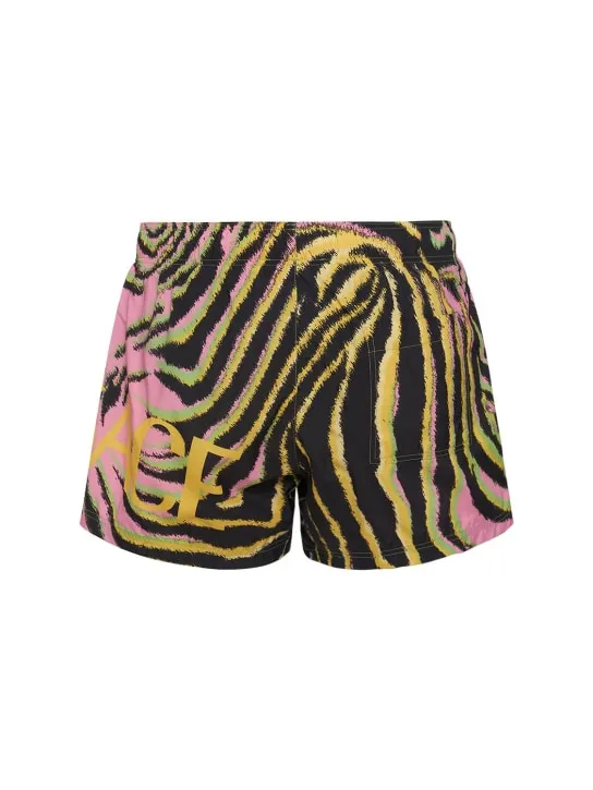 Versace   Logo printed nylon swim shorts 