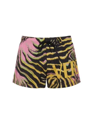 Versace   Logo printed nylon swim shorts 