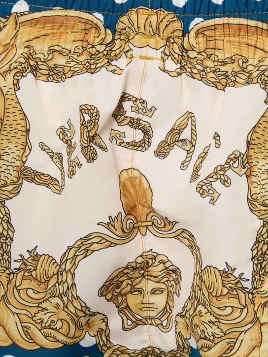 Versace   Vacanza Heritage print nylon swim shorts 