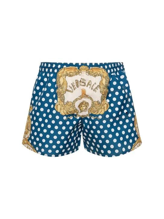 Versace   Vacanza Heritage print nylon swim shorts 