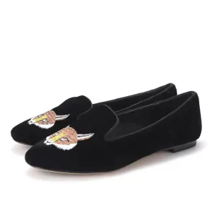 Vixen Velvet Embroidered Women's Loafers