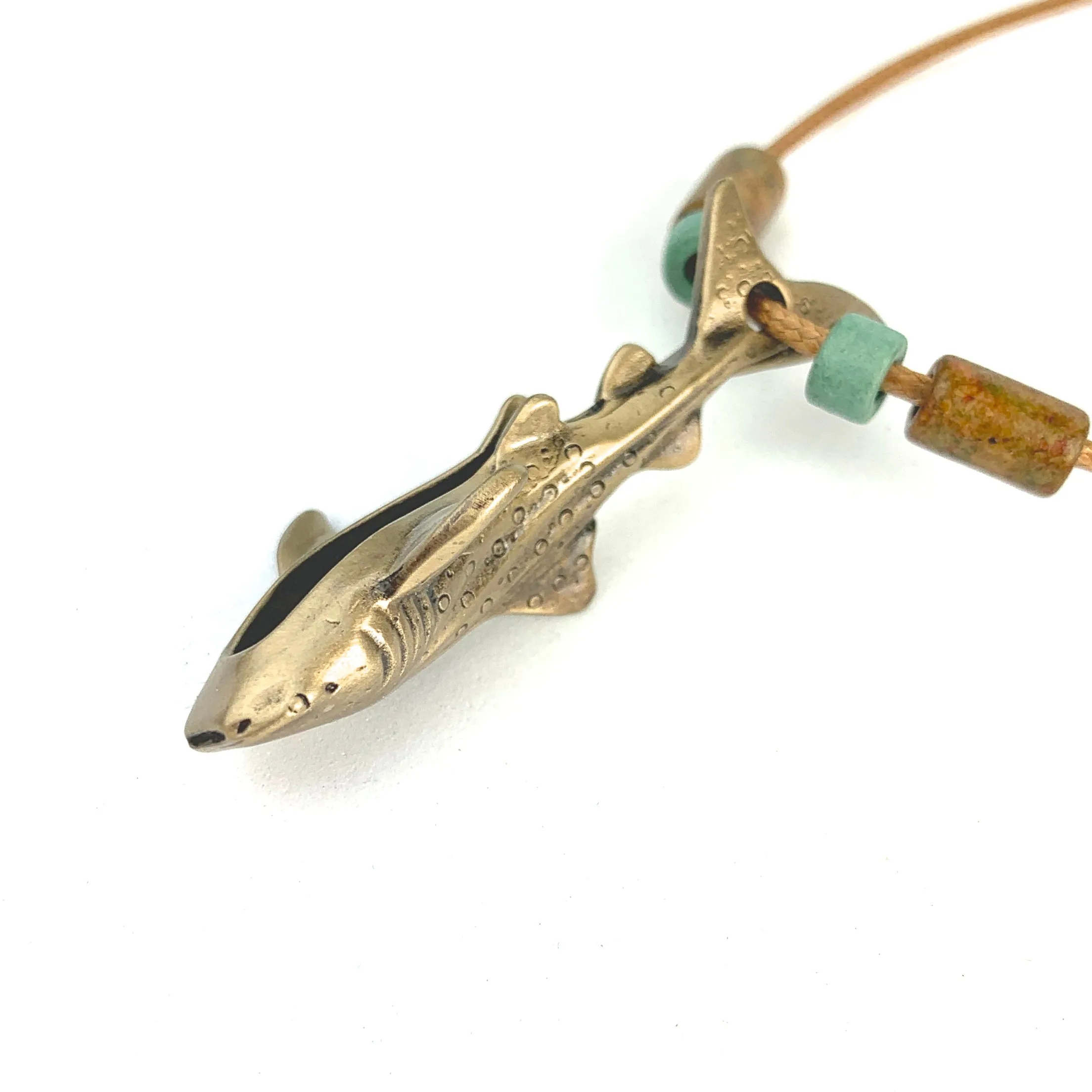 Whale Shark Necklace for Men and Women- Bronze Whale Shark Pendant for Men and Women, Shark Jewelry, Gifts for Shark Lovers, Sea Life Jewelry