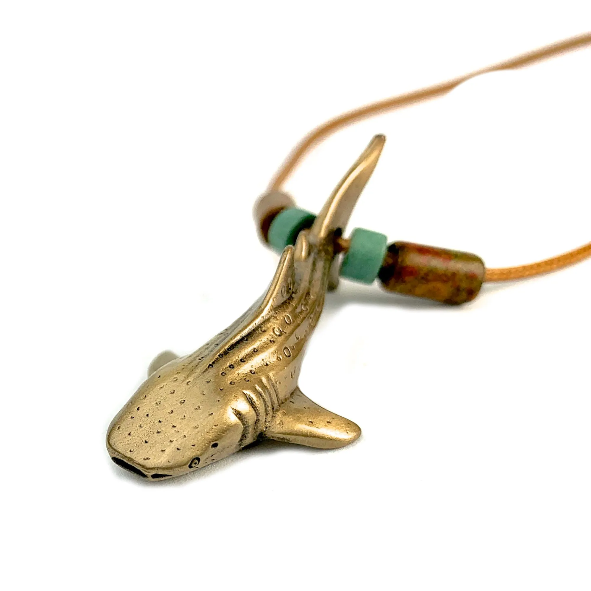 Whale Shark Necklace for Men and Women- Bronze Whale Shark Pendant for Men and Women, Shark Jewelry, Gifts for Shark Lovers, Sea Life Jewelry