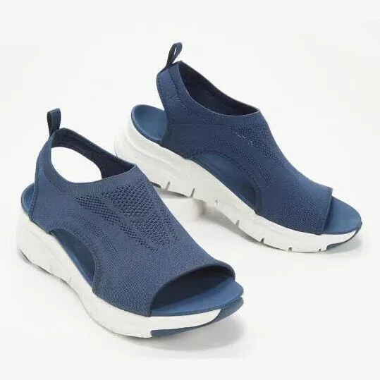 Women Summer Mesh Casual Sandals Ladies Wedges Outdoor Shallow Platform Shoes Female Slip-On Light Comfort Shoes Plus Size