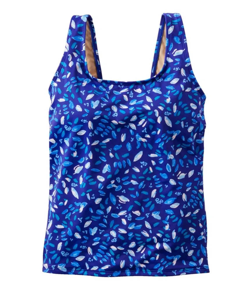 Women's BeanSport Swimwear, Scoopneck Tankini Top Print