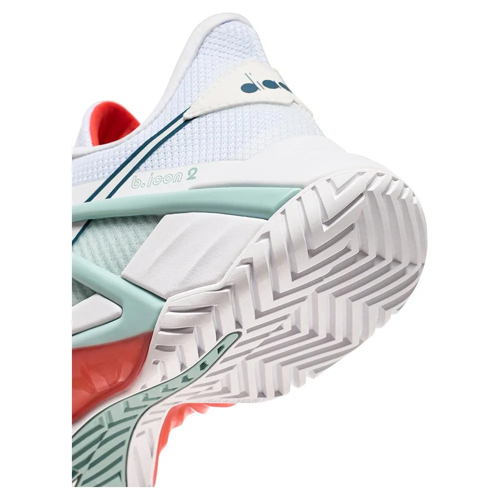 Women's B.Icon 2 AG Tennis Shoes White and Surf Spray