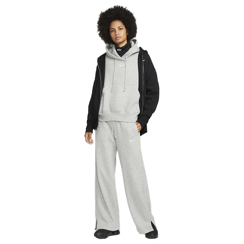 Women's Fleece High Rise Pant Wide - Dark Grey Heather