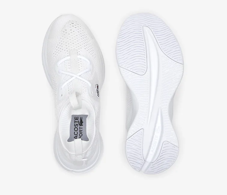 Women's Lacoste Run Spin Knit 123 1 SFA (White/Off White)