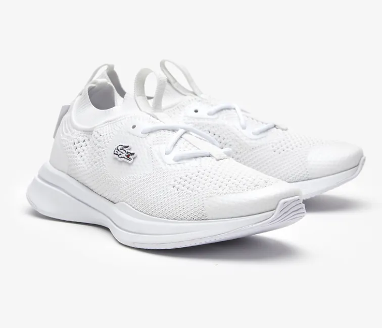 Women's Lacoste Run Spin Knit 123 1 SFA (White/Off White)