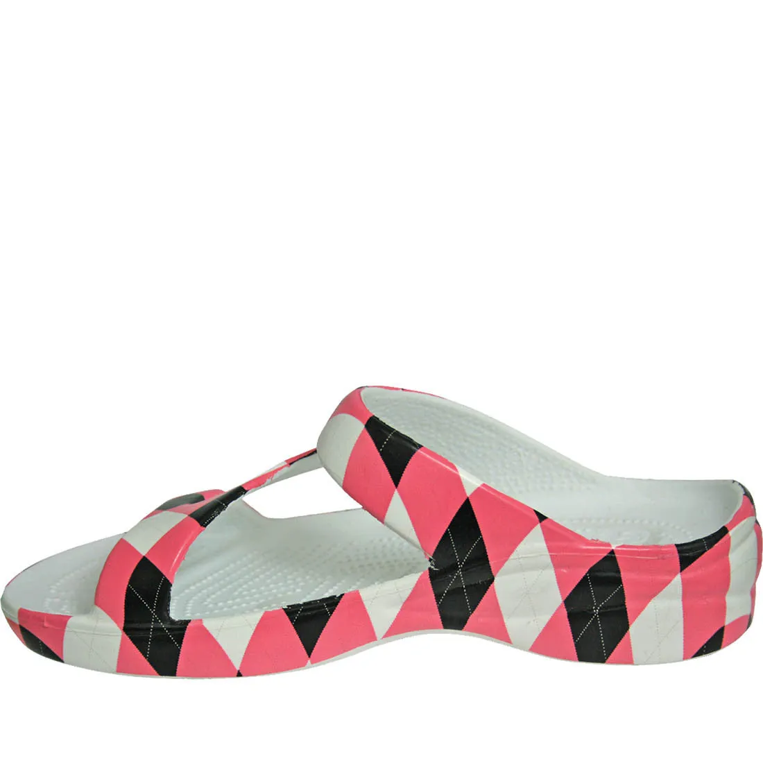 Women's Loudmouth Z Sandals - Pink and Black Tile