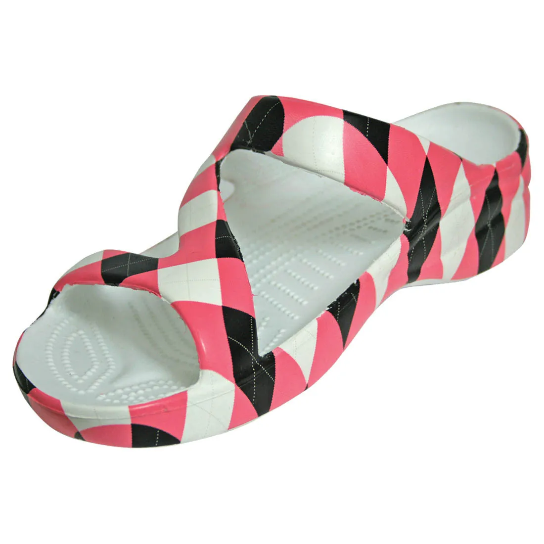 Women's Loudmouth Z Sandals - Pink and Black Tile