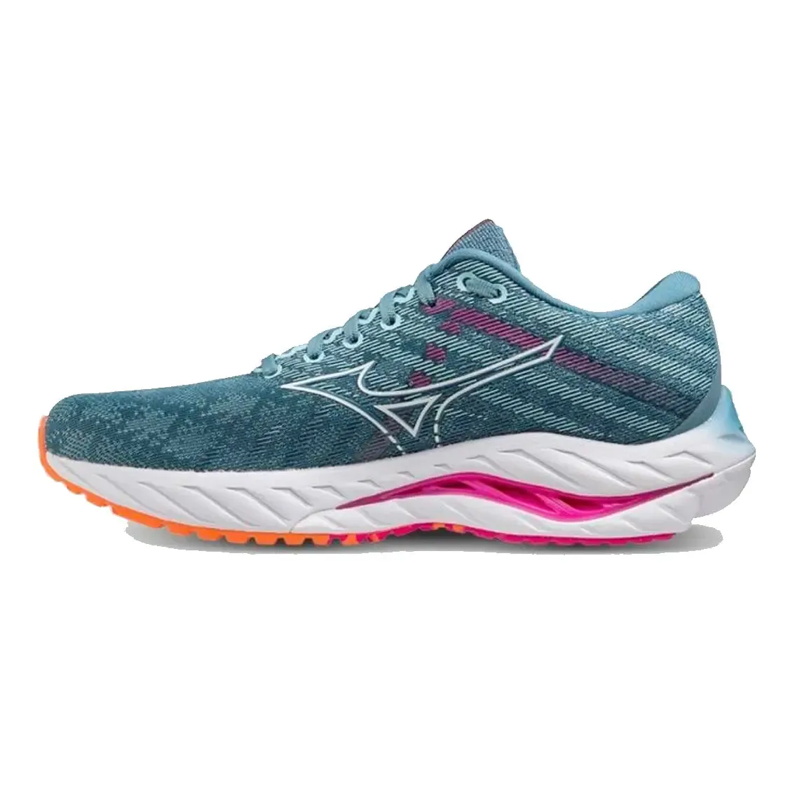 Womens Mizuno Wave Inspire 19 - Provincial Blue/White/Neon Pink