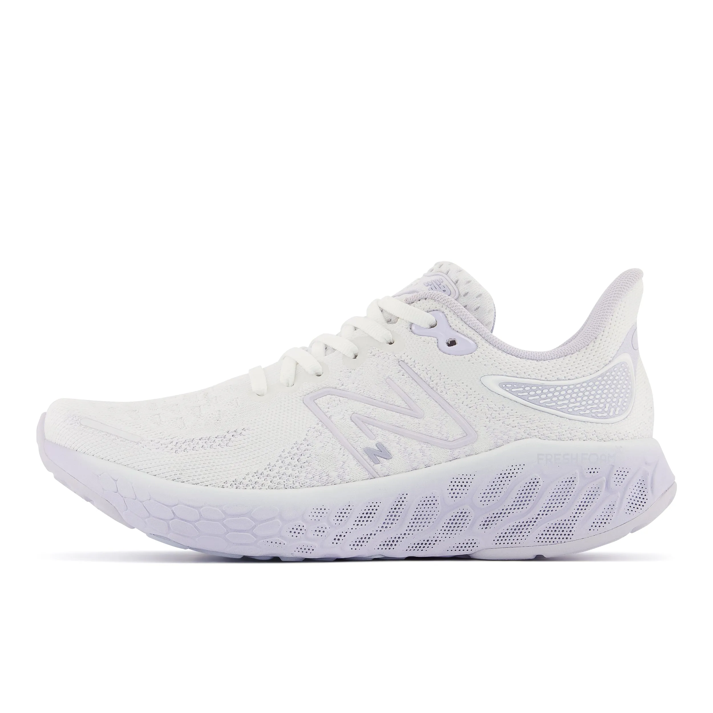 Women's New Balance Fresh Foam X 1080v12 Color: White with Libra and Violet Haze