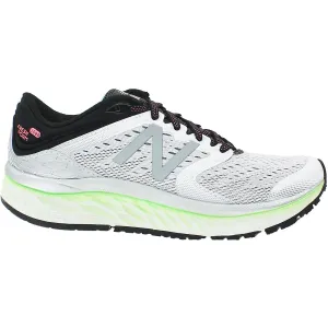 Women's New Balance W1080WB8 Fresh Foam Running Shoes White/Lime Glo/Black Mesh