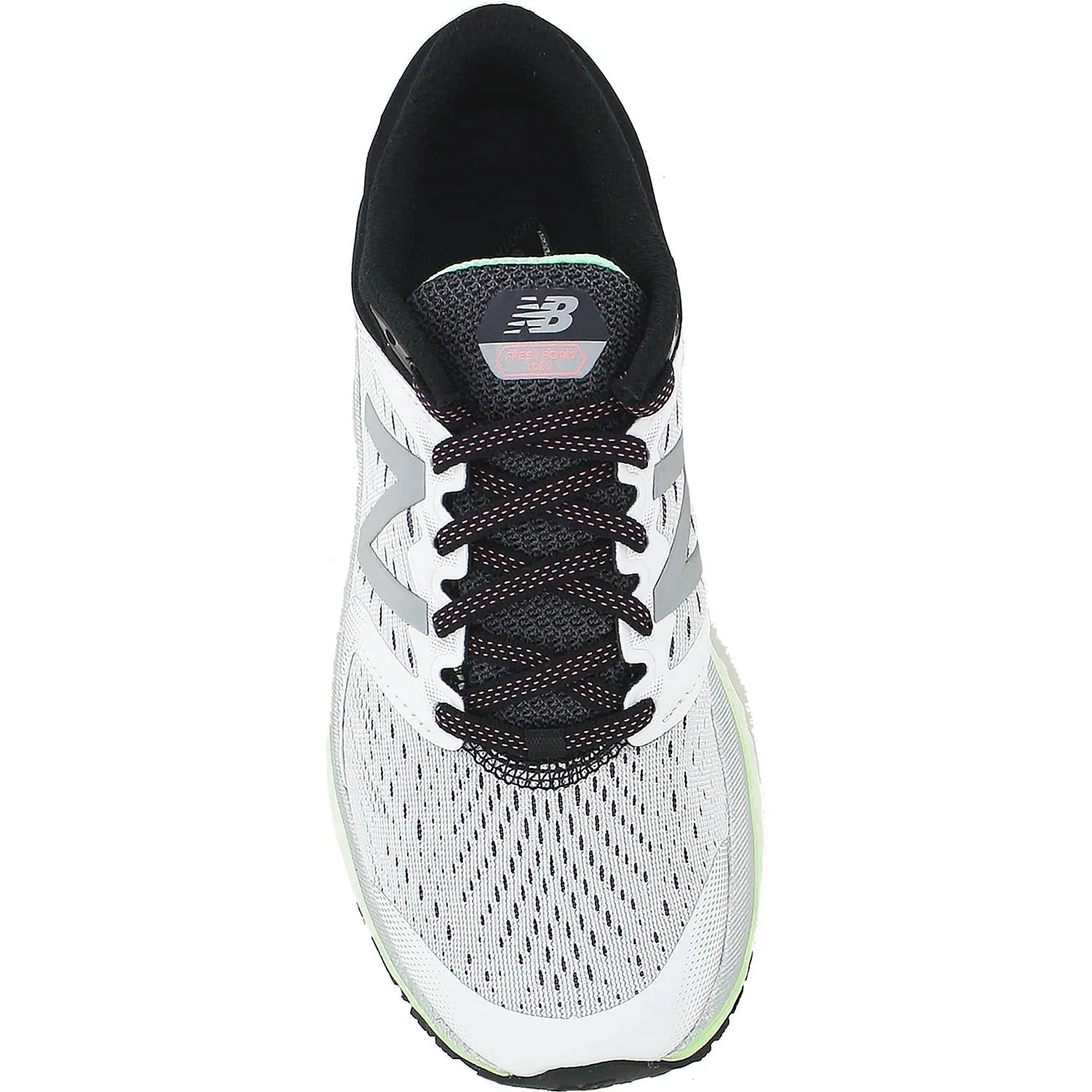 Women's New Balance W1080WB8 Fresh Foam Running Shoes White/Lime Glo/Black Mesh