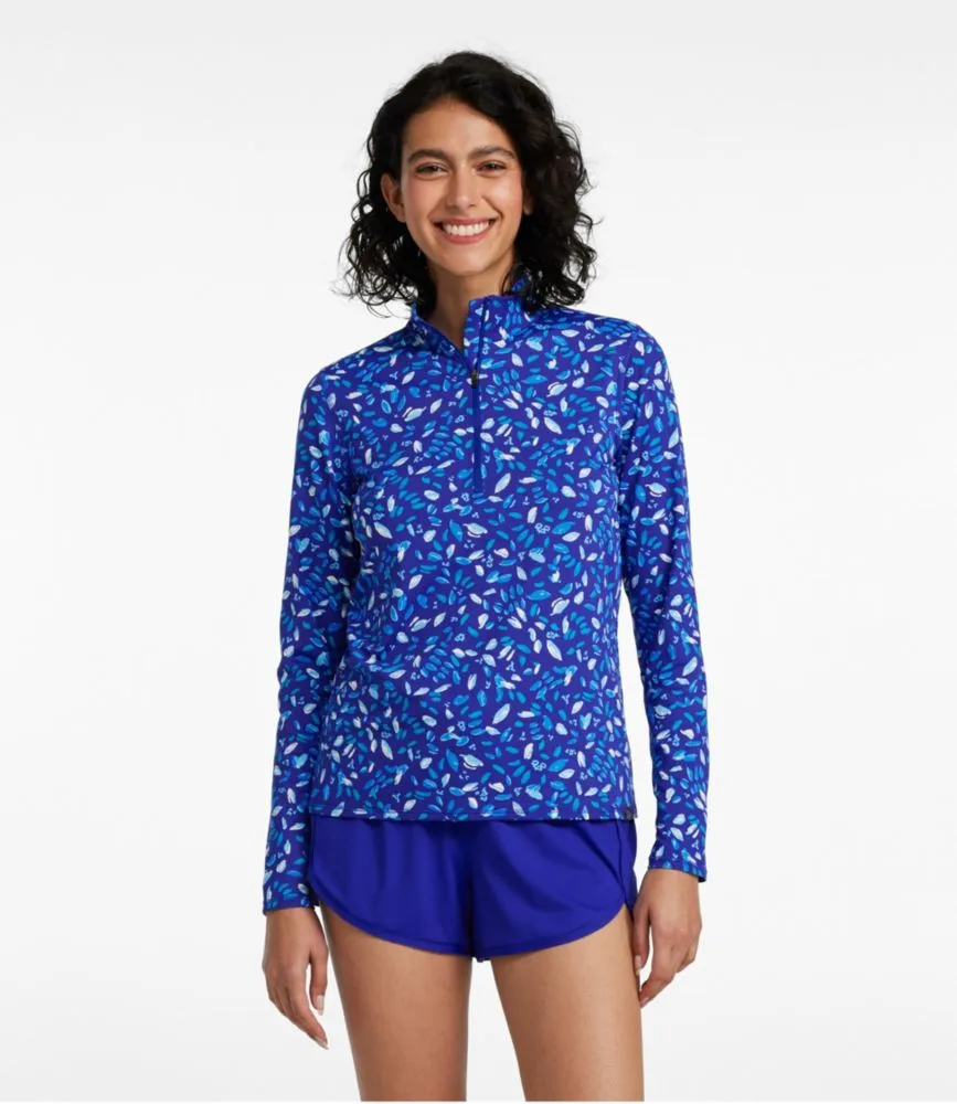 Women's SunSmart® UPF 50  Sun Shirt, Quarter-Zip Print