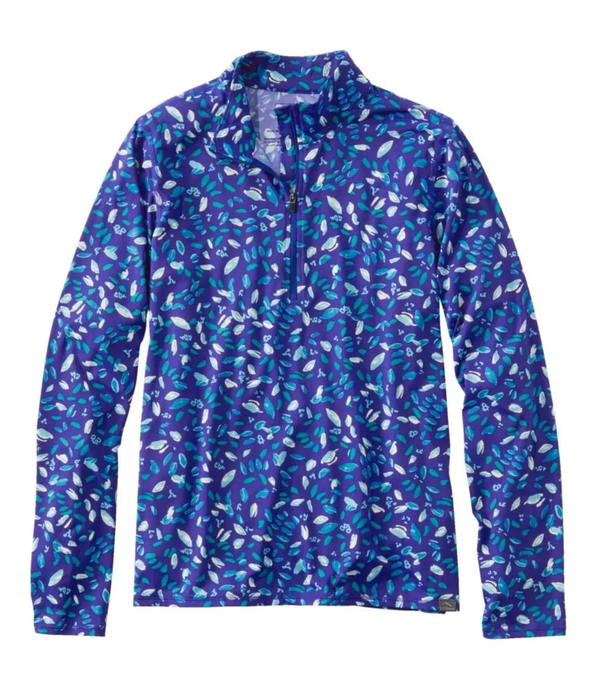 Women's SunSmart® UPF 50  Sun Shirt, Quarter-Zip Print