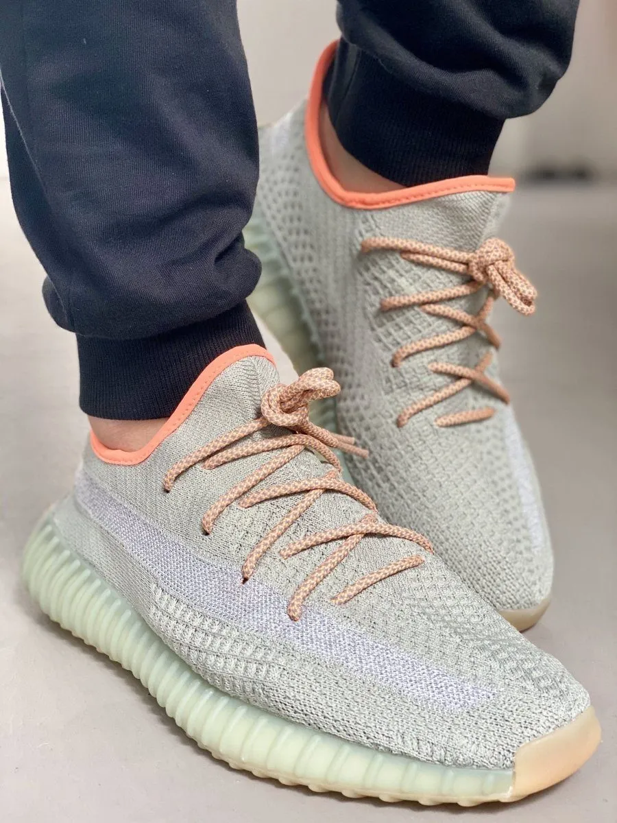 Yeezy Laces 3M Reflective Static Desert Sage Orange Rope Laces for Yeezy Boost 350 V2 Desert Sage