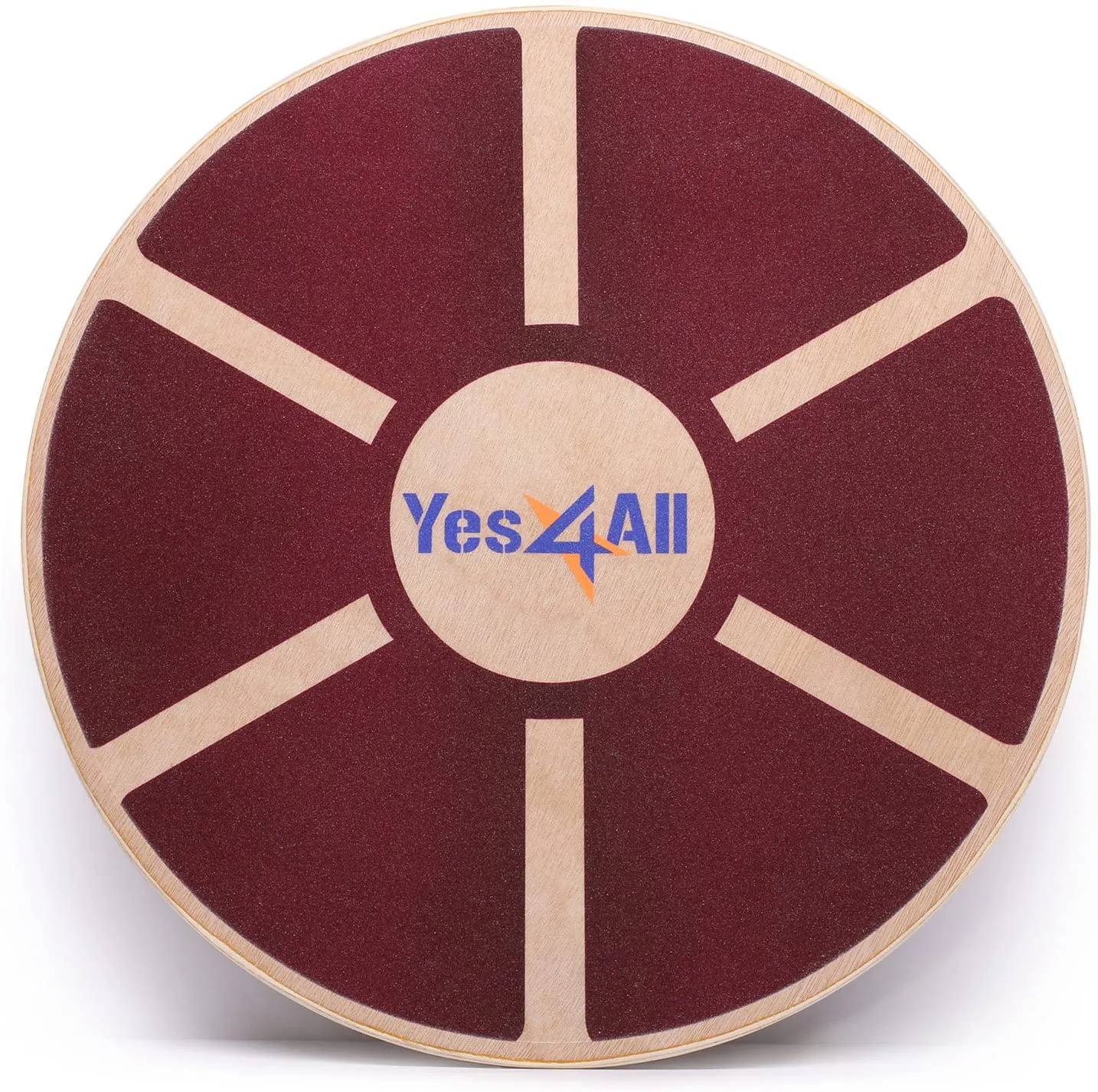 Yes4All Wooden Wobble Balance Board - Round Balance Board, Stability Board for Physical Therapy, Home Gyms