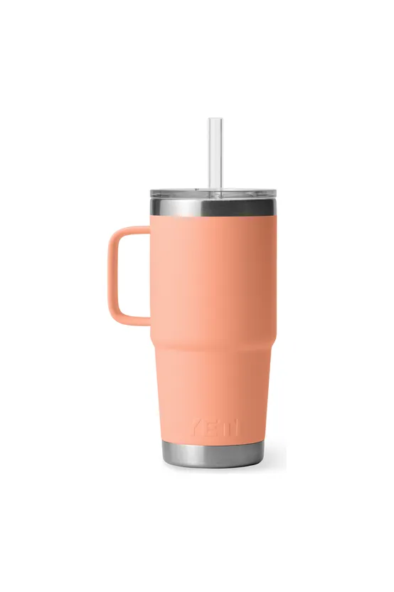 Yeti Rambler 25oz Straw Mug Peach