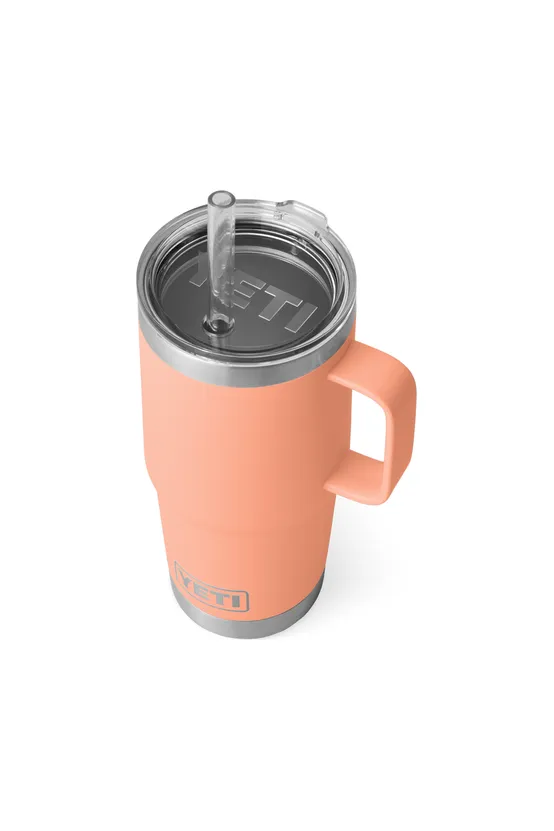 Yeti Rambler 25oz Straw Mug Peach